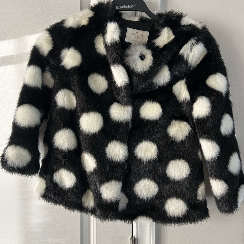 Kate Spade Black and White Polka Dot Kids Jacket